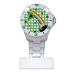 St  Patrick s Day Rainbow Plastic Nurses Watch by Valentinaart