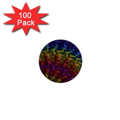 Fractal Art Design Colorful 1  Mini Magnets (100 Pack) 