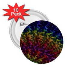 Fractal Art Design Colorful 2 25  Buttons (10 Pack) 