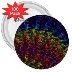 Fractal Art Design Colorful 3  Buttons (100 Pack) 