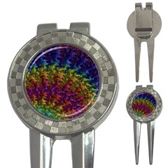 Fractal Art Design Colorful 3-in-1 Golf Divots by Nexatart