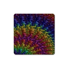 Fractal Art Design Colorful Square Magnet by Nexatart