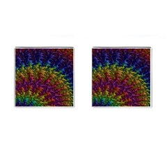 Fractal Art Design Colorful Cufflinks (square)