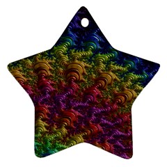 Fractal Art Design Colorful Star Ornament (two Sides) by Nexatart