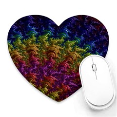 Fractal Art Design Colorful Heart Mousepads by Nexatart