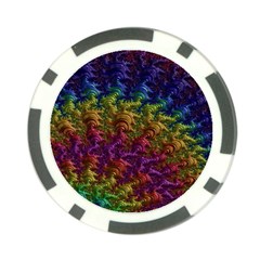 Fractal Art Design Colorful Poker Chip Card Guard by Nexatart