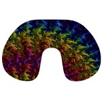 Fractal Art Design Colorful Travel Neck Pillows Front