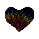 Fractal Art Design Colorful Standard 16  Premium Flano Heart Shape Cushions Back