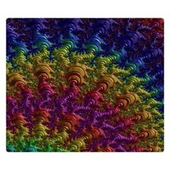 Fractal Art Design Colorful Double Sided Flano Blanket (small) 