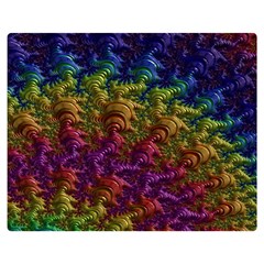 Fractal Art Design Colorful Double Sided Flano Blanket (medium)  by Nexatart