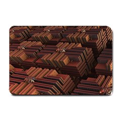 Fractal 3d Render Futuristic Small Doormat 