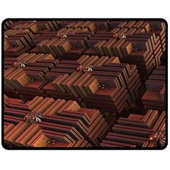 Fractal 3d Render Futuristic Fleece Blanket (medium)  by Nexatart