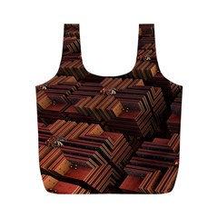 Fractal 3d Render Futuristic Full Print Recycle Bags (m)  by Nexatart