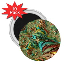 Fractal Artwork Pattern Digital 2 25  Magnets (10 Pack)  by Nexatart