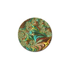 Fractal Artwork Pattern Digital Golf Ball Marker by Nexatart