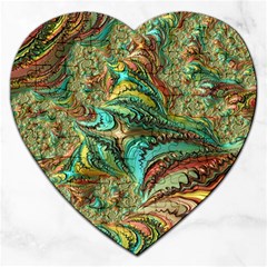 Fractal Artwork Pattern Digital Jigsaw Puzzle (heart) by Nexatart