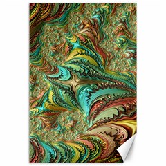 Fractal Artwork Pattern Digital Canvas 24  X 36  by Nexatart