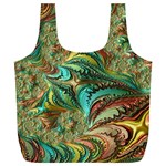 Fractal Artwork Pattern Digital Full Print Recycle Bags (L)  Front