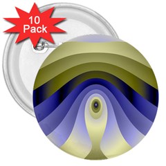 Fractal Eye Fantasy Digital 3  Buttons (10 Pack)  by Nexatart