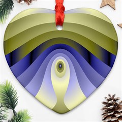 Fractal Eye Fantasy Digital Heart Ornament (two Sides) by Nexatart