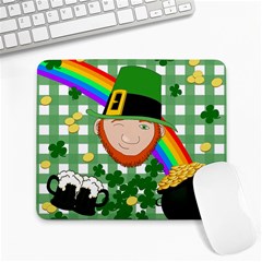 Lucky Irish Large Mousepads by Valentinaart