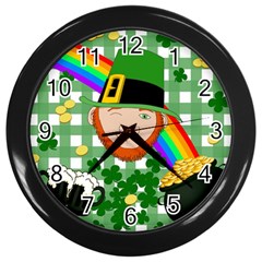 Lucky Irish Wall Clocks (black) by Valentinaart