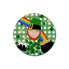 Lucky Irish Rubber Coaster (round)  by Valentinaart