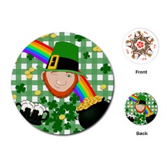 Lucky Irish Playing Cards (round)  by Valentinaart