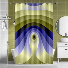 Fractal Eye Fantasy Digital Shower Curtain 48  X 72  (small) 