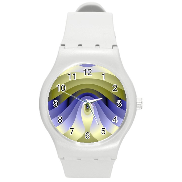 Fractal Eye Fantasy Digital Round Plastic Sport Watch (M)