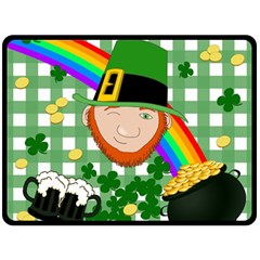 Lucky Irish Fleece Blanket (large)  by Valentinaart