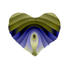 Fractal Eye Fantasy Digital Standard 16  Premium Flano Heart Shape Cushions by Nexatart