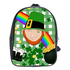 Lucky Irish School Bags (xl)  by Valentinaart