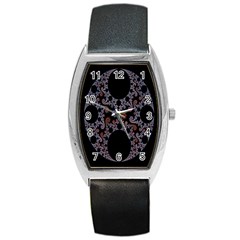 Fractal Complexity Geometric Barrel Style Metal Watch by Nexatart