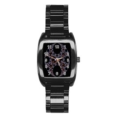 Fractal Complexity Geometric Stainless Steel Barrel Watch