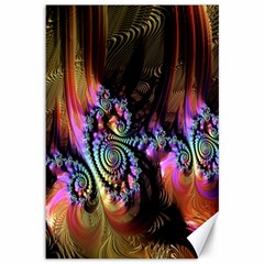 Fractal Colorful Background Canvas 12  X 18  