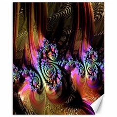 Fractal Colorful Background Canvas 11  X 14   by Nexatart