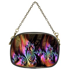 Fractal Colorful Background Chain Purses (two Sides) 