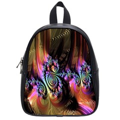 Fractal Colorful Background School Bags (small) 