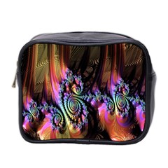 Fractal Colorful Background Mini Toiletries Bag 2-side