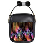 Fractal Colorful Background Girls Sling Bags Front