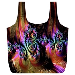 Fractal Colorful Background Full Print Recycle Bags (l) 