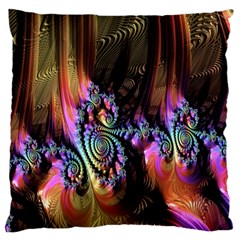 Fractal Colorful Background Large Flano Cushion Case (two Sides) by Nexatart