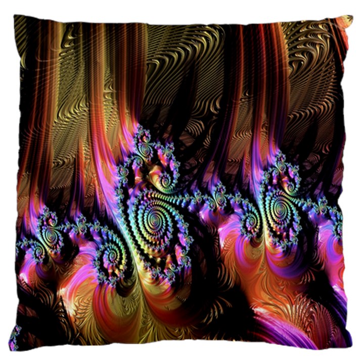 Fractal Colorful Background Large Flano Cushion Case (Two Sides)