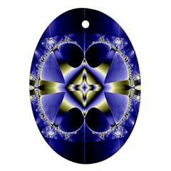 Fractal Fantasy Blue Beauty Ornament (oval)