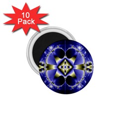 Fractal Fantasy Blue Beauty 1 75  Magnets (10 Pack) 