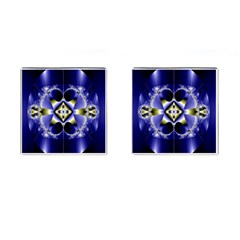 Fractal Fantasy Blue Beauty Cufflinks (square)