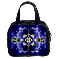 Fractal Fantasy Blue Beauty Classic Handbags (2 Sides)