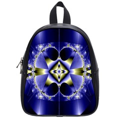 Fractal Fantasy Blue Beauty School Bags (small)  by Nexatart