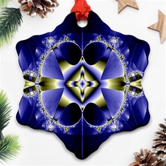 Fractal Fantasy Blue Beauty Snowflake Ornament (two Sides) by Nexatart